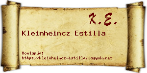 Kleinheincz Estilla névjegykártya